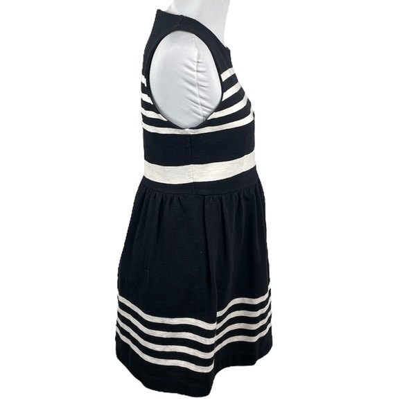 J. Crew Striped Daybreak Flare Dress Black White Size Small - Picture 4 of 8